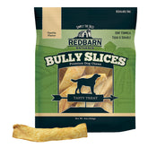 Redbarn Bully Slices Vanilla Dental Treat package supports dental cleaning while dogs enjoy savory flavor.