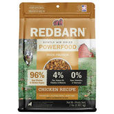 Redbarn Powerfood air-dried dog food with 96% chicken and organs for high-protein nutrition.