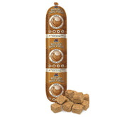 Redbarn Premium Rolled Dog Food chicken roll ready for protein boost.