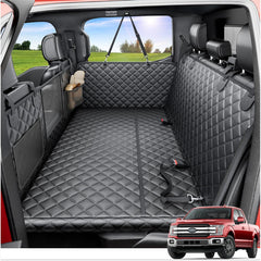 REEVAA dog truck seat cover XL wide protects back seat for large dogs on road trips.