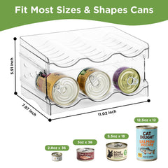 REFLYING pantry can storage holds 36 cans in a compact two-tier rack.