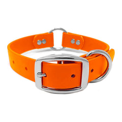 Regal Dog orange collar with center ring for secure leash attachment