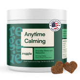 Reggie Anytime Calming Chews packet front promotes calm moments for dogs