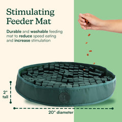 Reggie Snuffle Mat slows mealtime to encourage mindful eating.