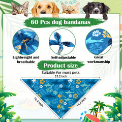 Reginary bandanas show 60 triangular patterns across 30 tropical designs