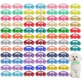 Reginary 80-pcs dog bowtie flower collar pack for versatile outfits.