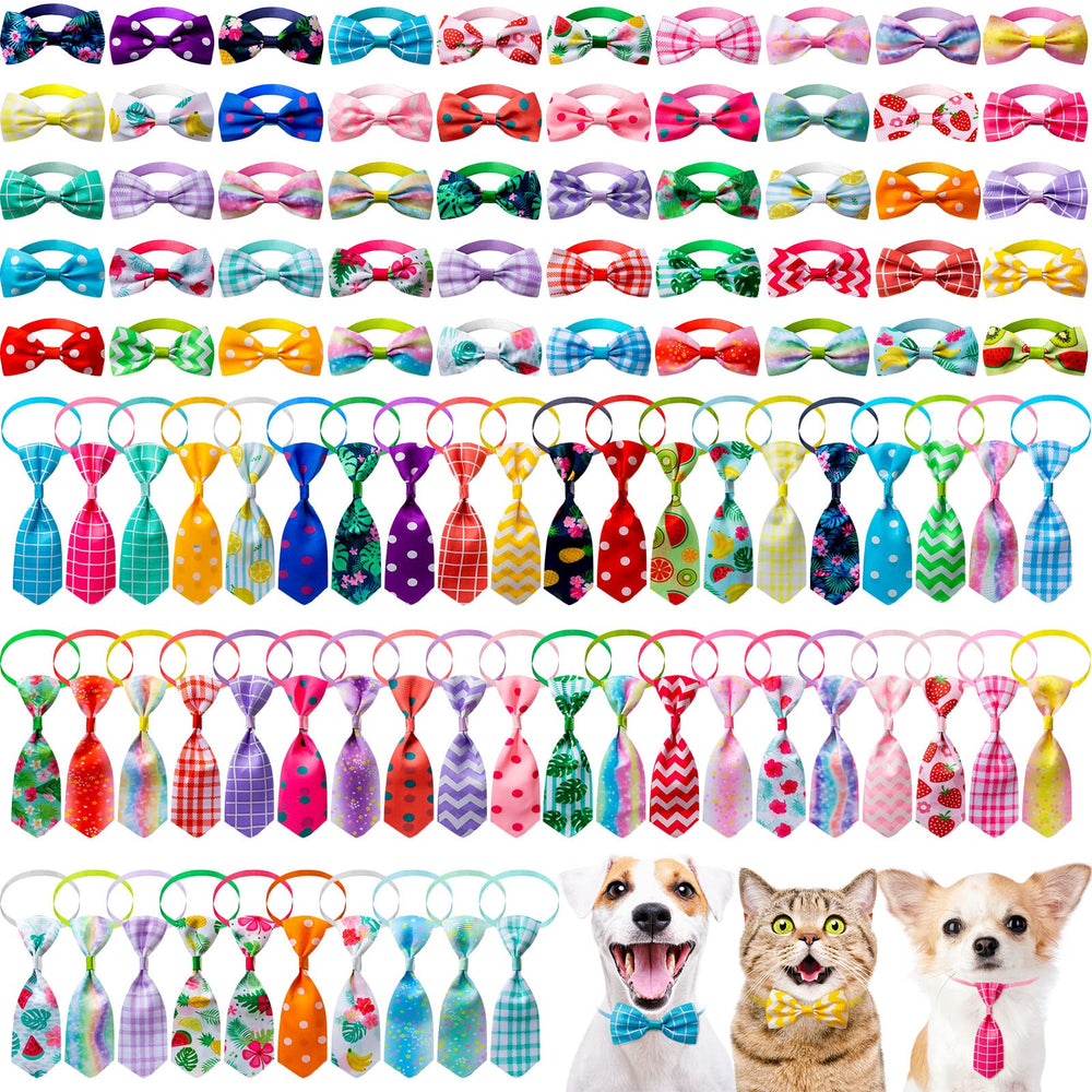 Reginary dog bow tie set with variety patterns for daily pet styling