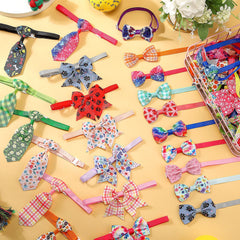 Reginary tie-dye bow ties offer playful color for photos and parties.