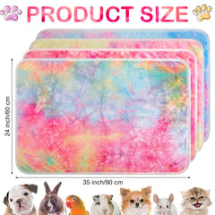 Reginary guinea pig cage liner tie-dye blanket keeps cages clean