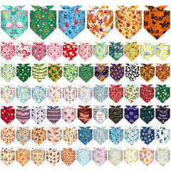 Reginary holiday dog bandanas with 72 patterns for year-round festive looks.