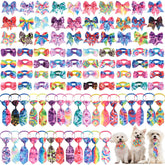 Reginary tie-dye dog bow ties set for daily wear.
