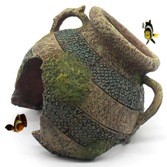 relaqcc aquarium ruins leaning vase provides a natural hideout for fish