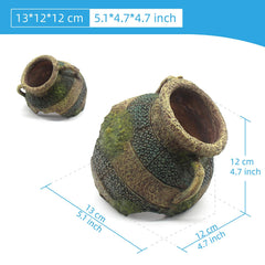relaqcc hideaway cave 3-holes offers safe swim-through for small tank mates