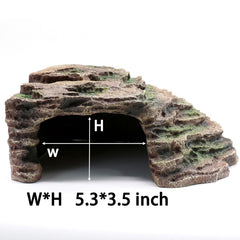 relaqcc large reptile hide shale scape cave-den creates a private retreat for stress-free hideaways.