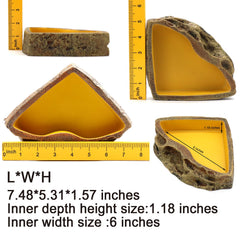 Relaqcc resin bowl with durable material for long-lasting reptile use.