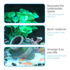 relaqcc safety resin ornament blends naturally with aquarium habitats