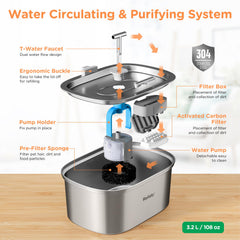 Rellaty stainless steel bowl close-up, durable surface and easy cleaning for busy households