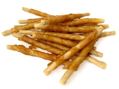 Rena's Recipe Chicken Twisty Sticks tapioca-core for mess-free chews.
