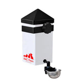 RentACoop no-drip 32oz bottle preventing spills in the cage.