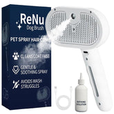 ReNu Dog Brush Fresh Fur Steam Brush provides soothing steam for calm grooming sessions.