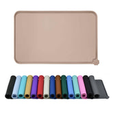 Reopet waterproof feeding mat main view keeps bowls in place and floors dry.