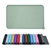 Reopet waterproof feeding mat keeps meals contained and floors dry.