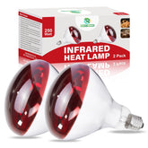REPTI HOME 250W infrared heat lamp providing even warmth for poultry and pets.