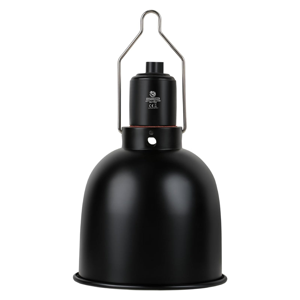 REPTI HOME reptile light fixture with deep dome enhances basking heat and UVA/UVB output