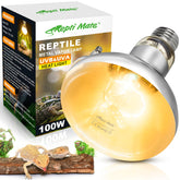 REPTI MATE 100W heat lamp bulb providing UVB for reptiles