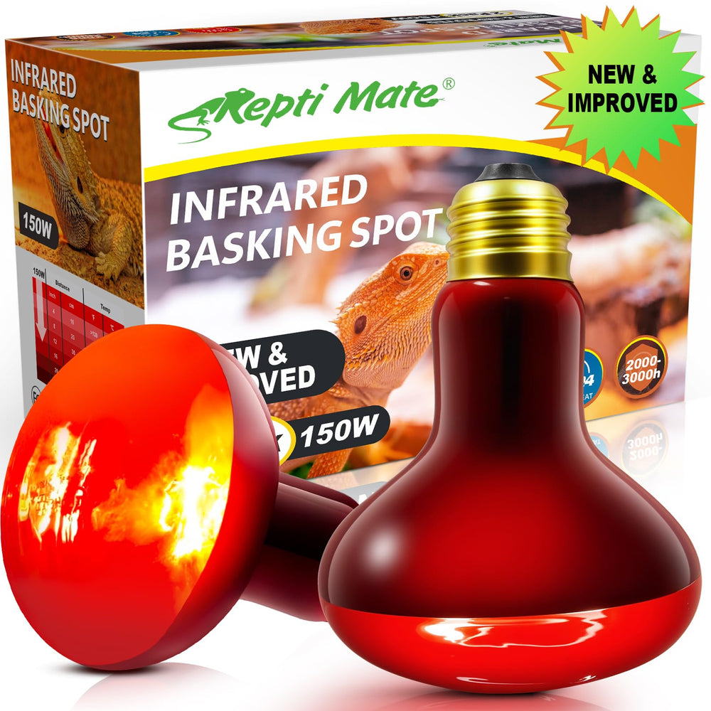 REPTI MATE infrared heat lamp packaging supports quick setup and reliable performance.