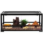 REPTI ZOO 20 gallon front-opening terrarium enables easy feeding and viewing
