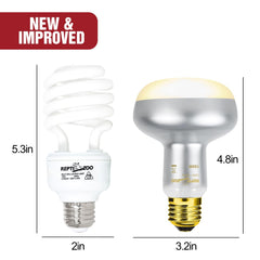 REPTI ZOO 26W UVB bulb delivers essential UVB for shell and skin health.