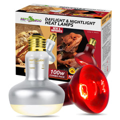 REPTI ZOO 2-pack 100W bulbs for reliable reptile heat and light.