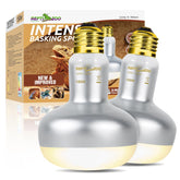 REPTI ZOO 2 Pack 150W heat lamp with sunrise glow for active reptile basking