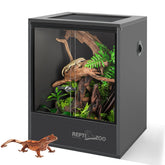 REPTI ZOO 30 Gallon tall tank front view, sturdy enclosure for frogs and geckos, easy care access