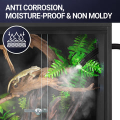 REPTI ZOO 30 Gallon tall tank interior, vertical space for climbing and exploration