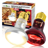 REPTI ZOO 75W basking bulbs illuminate day-night cycles for reptiles.