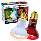 REPTI ZOO 75W daylight bulb provides bright, natural light for daytime basking