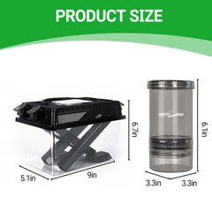 REPTI ZOO Acrylic Cricket Keeper provides clear visibility during feeding