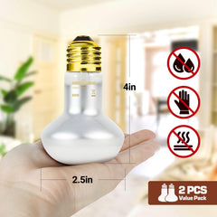 REPTI ZOO 50W lamp with aluminum coating for a brighter heat beam.