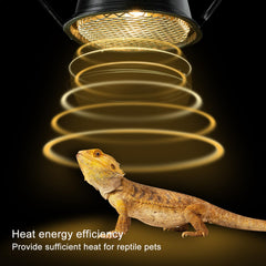REPTI ZOO warm basking light creates cozy reptile habitat.