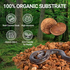 REPTI ZOO coconut substrate 72-quart bedding covers tanks easily.