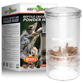 REPTI ZOO cricket calcium mixer clear view for precise reptile powder blending.
