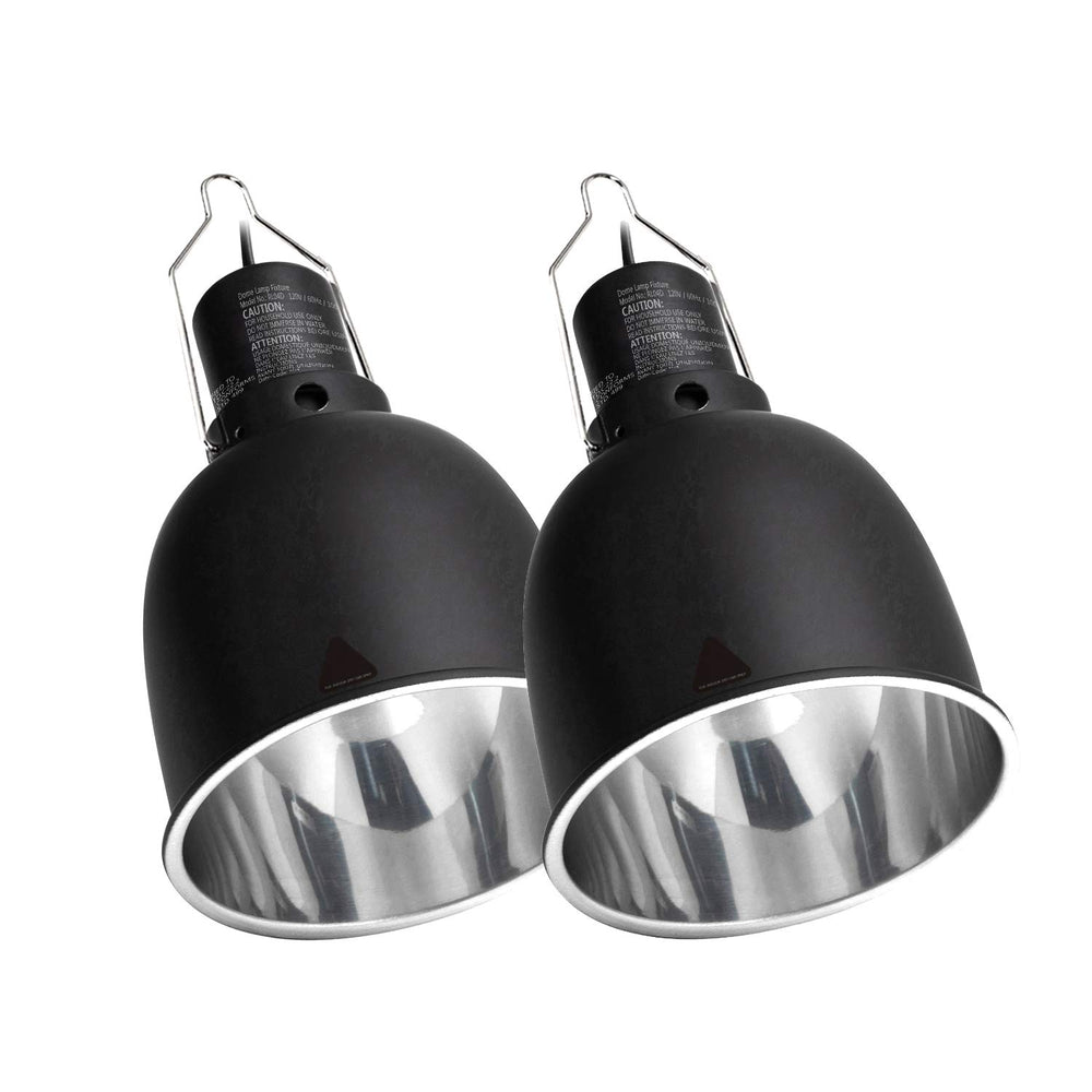 REPTI ZOO deep dome light fixture two-pack for even terrarium illumination