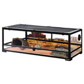 REPTI ZOO full glass 35 gallon tank front view for clear viewing of your reptile