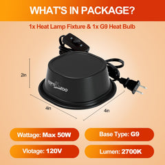 REPTI ZOO G9 50W UVA basking light highlights natural behaviors in terrarium habitats.