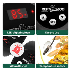 REPTI ZOO heat-dissipation holes promote reliable temperature management