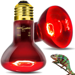 REPTI ZOO infrared-basking-spot-lamp creates warm basking area without disrupting day-night cycle.