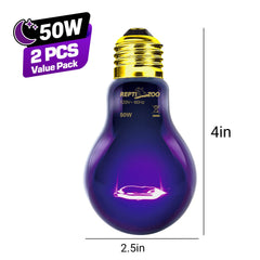 REPTI ZOO moonlight glow bulb provides soft infrared illumination in the terrarium