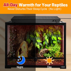 REPTI ZOO-wide heat panel provides even warmth for large terrariums.